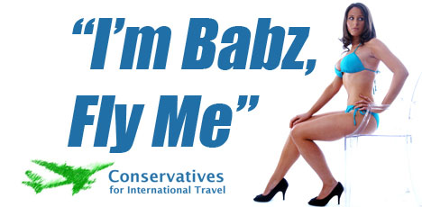 babz Frocks Away:, Fly Club Class Lucy Pinder And Economy Babz Normille